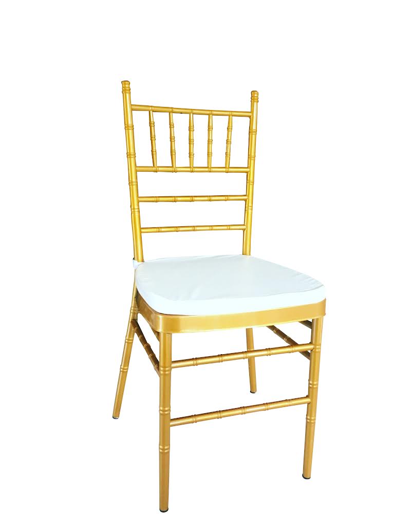 Chiavari Chair Gold with Cushion – Adelaide Wedding Hire
