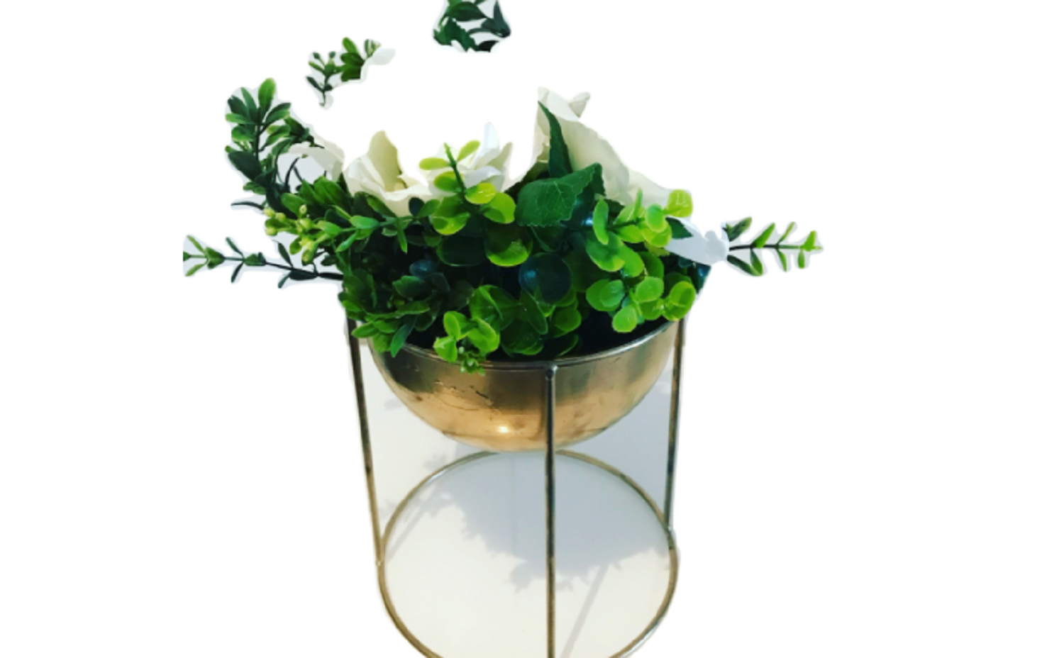 Gold Bowl with Flowers Centerpiece Adelaide Wedding Hire