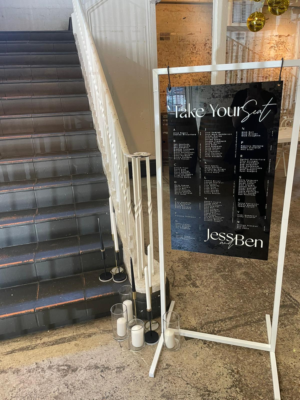 White Frame Tall – Adelaide Wedding Hire